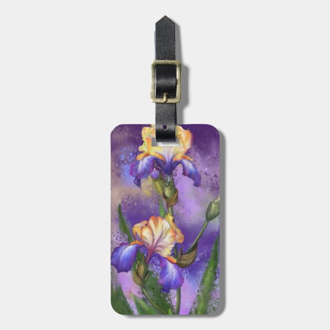 Beautiful Iris Flower Luggage Tag (Front Vertical)