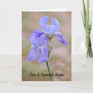 Beautiful Iris Flowers Special Mothers Day Card