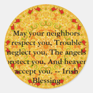 Beautiful Irish Blessing - IRELAND Classic Round Sticker