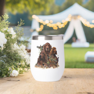Beautiful Irish Setter with Pheasant , Art