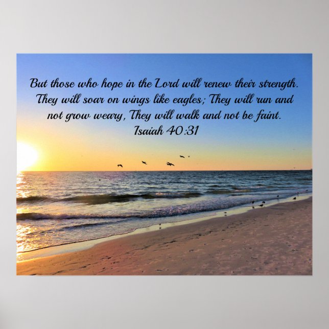 Beautiful Isaiah 40:31 Early Morning Sunrise Poster (Front)