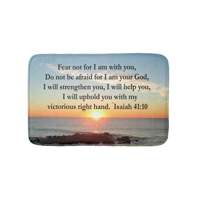 BEAUTIFUL ISAIAH 41:10 SUNRISE BATH MAT (Front)
