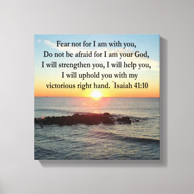 BEAUTIFUL ISAIAH 41:10 SUNRISE CANVAS PRINT (Front)