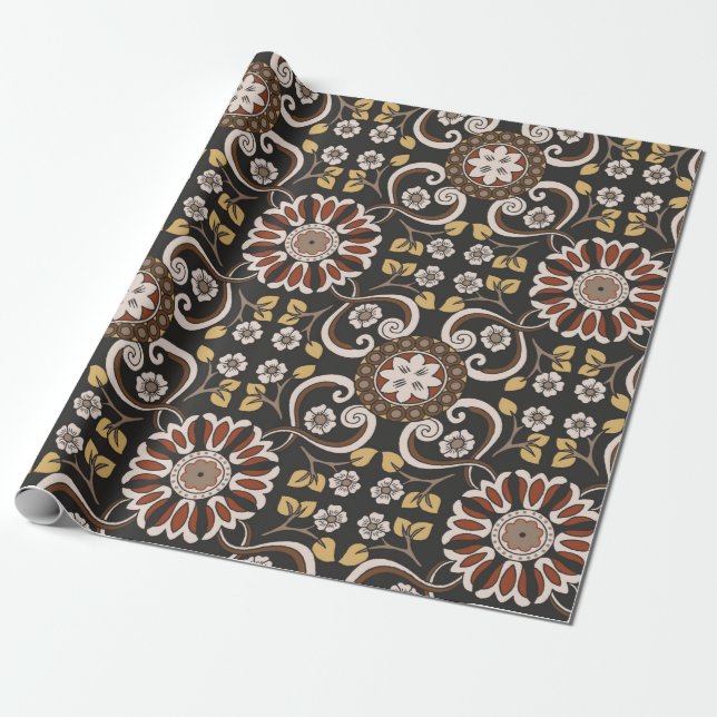 Beautiful islamic medallion seamless pattern texti wrapping paper (Unrolled)