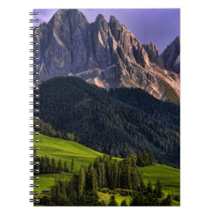Beautiful isolated lonely church St Maddalena Spiral Notebook