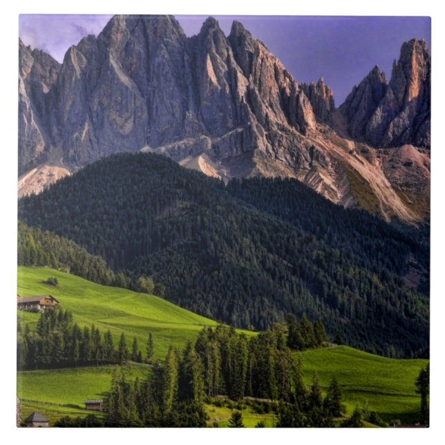 Beautiful isolated lonely church St Maddalena Tile (Front)