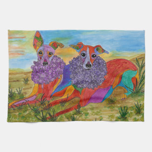 Beautiful Italian Greyhound Kitchen Towel
