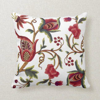 Beautiful Jacobean Embroidery Pillow
