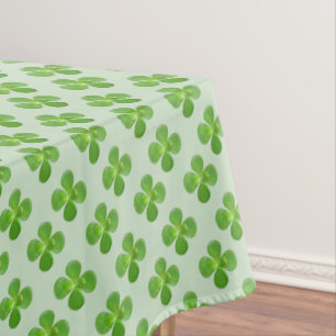 Beautiful Jade Tree Green Leaves on Light Green Tablecloth