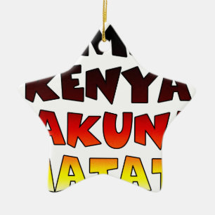 Beautiful Jambo Kenya Hakuna Matata Lovely Art  Ceramic Tree Decoration