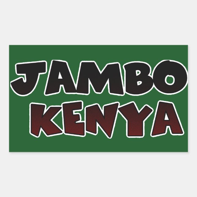 Beautiful Jambo Kenya Hakuna Matata Lovely Art  Rectangular Sticker (Front)