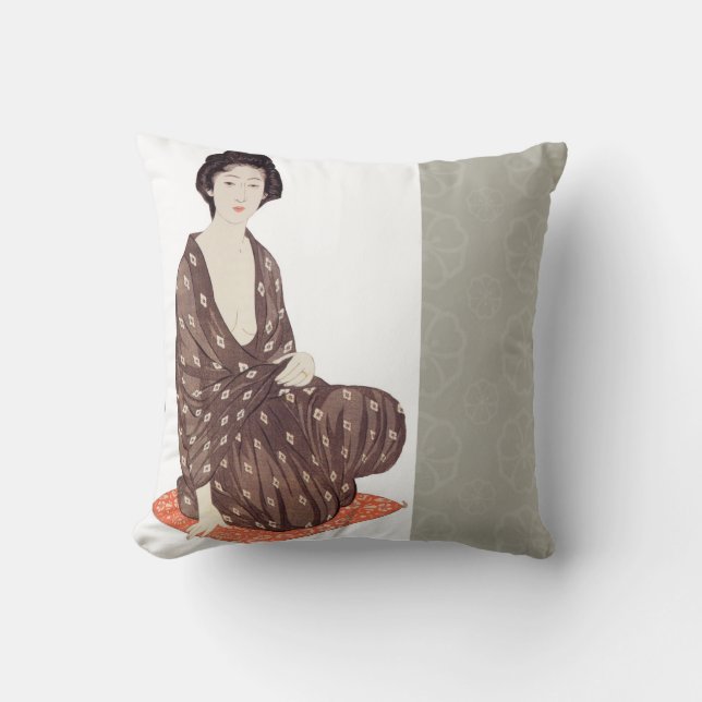 Beautiful Japanese Art Design Throw Pillows (Front)