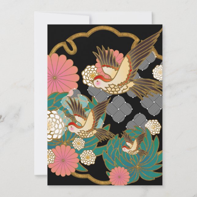 Beautiful Japanese design Invitation (Front)