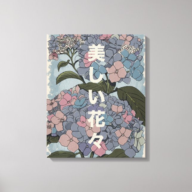 Beautiful Japanese Flowers Canvas Print (Front)