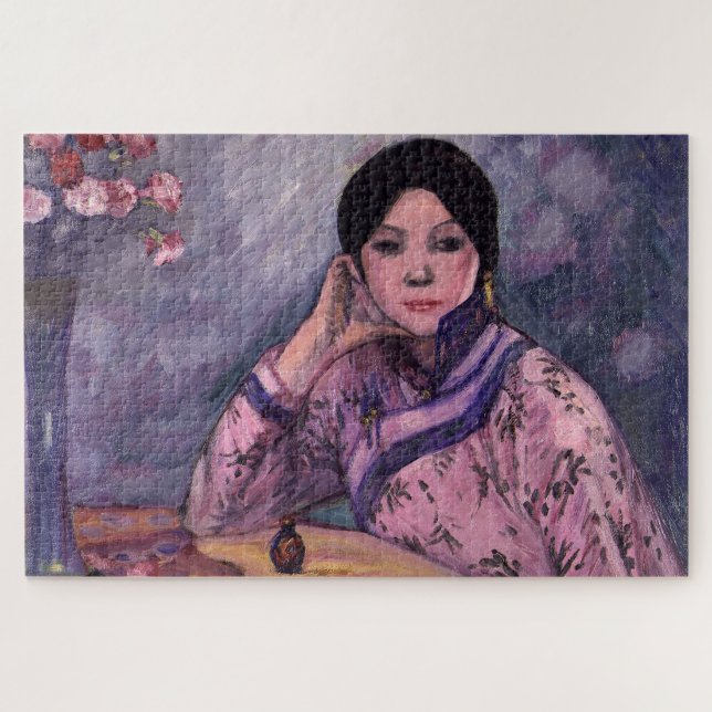 Beautiful Japanese Lady with a Perfume Bottle Jigsaw Puzzle (Horizontal)