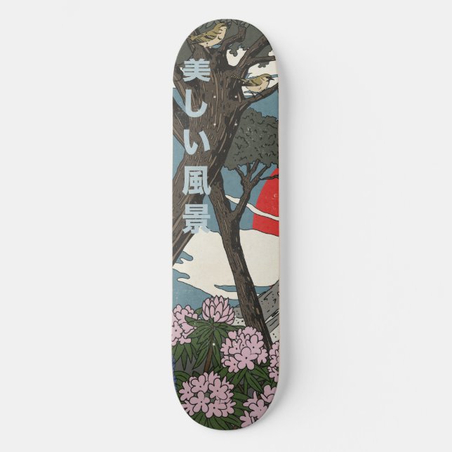 Beautiful Japanese Landscape Skateboard (Front)