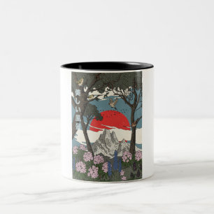 Beautiful Japanese Landscape Two-Tone Coffee Mug