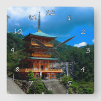 Beautiful Japanese Pagoda & Waterfall