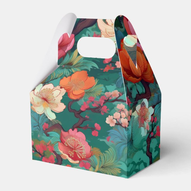 Beautiful Japanese print party favour box (Front Side)