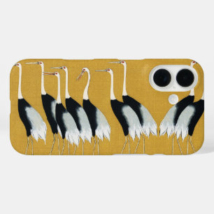 Beautiful Japanese Red Crown Cranes by Ogata Korin iPhone 16 Case