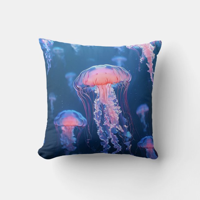 Beautiful Jellyfish Cushion (Front)