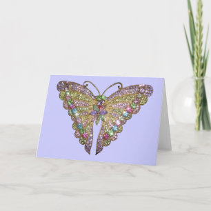 Beautiful Jewelled Butterfly Card