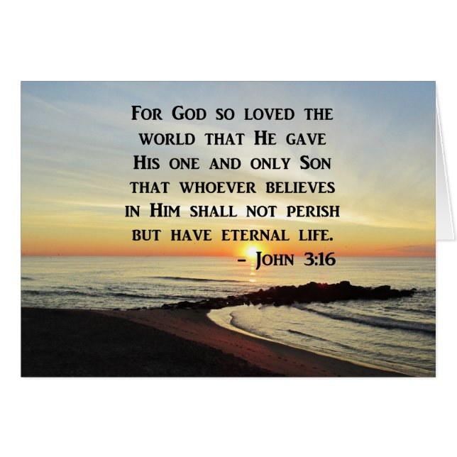 BEAUTIFUL JOHN 3:16 SCRIPTURE SUNRISE PHOTO (Front Horizontal)
