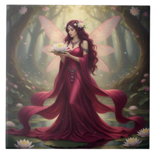 Beautiful July Ruby Fairy Tile