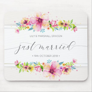 Beautiful Just Married Wedding   Mousepad