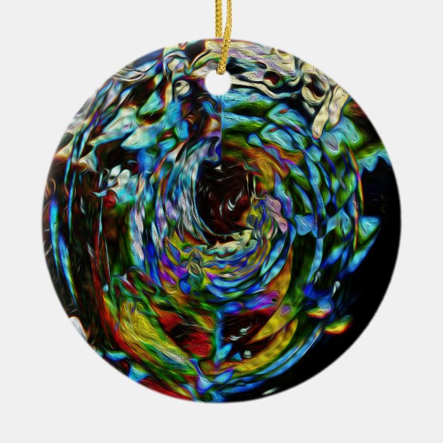 Beautiful Kaleidoscope Holiday Christmas Ornament (Front)