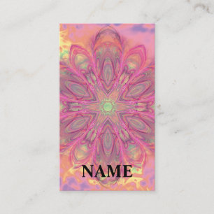 Beautiful kaleidoscope in pink with texture business card