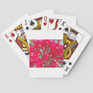 Beautiful Kaleidoscope of Colourful Red Milkweed Playing Cards