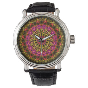 beautiful kaleidoscopic mandala pattern watch
