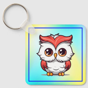 Beautiful Kawaii Style Owl Cartoon Key Ring