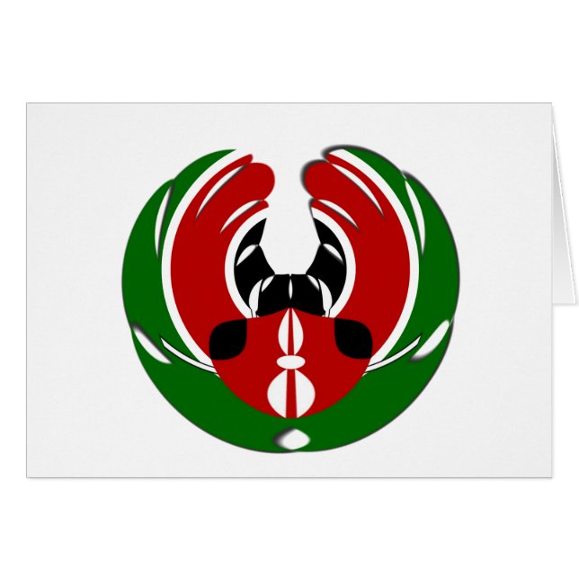 Beautiful Kenya Black Red Green Colour Design Flag (Front Horizontal)