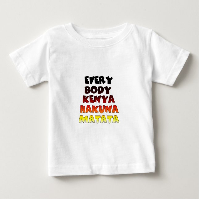 Beautiful Kenya Colourful Amazing Text Quote Desig Baby T-Shirt (Front)