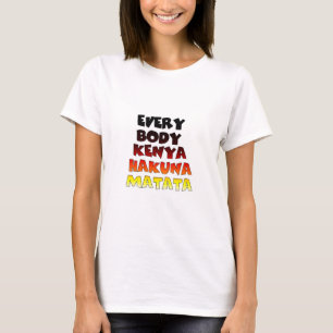 Beautiful Kenya Colourful Amazing Text Quote Desig T-Shirt