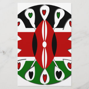 Beautiful Kenya Lovely Hearts Amazing Pattern Art