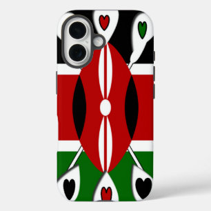 Beautiful Kenya  Lovely Hearts Amazing Pattern Art iPhone 16 Case