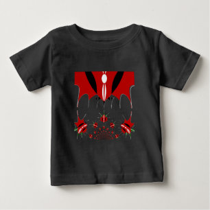 Beautiful Kenya Tapestry: Kenyan Flag Butterfly Baby T-Shirt