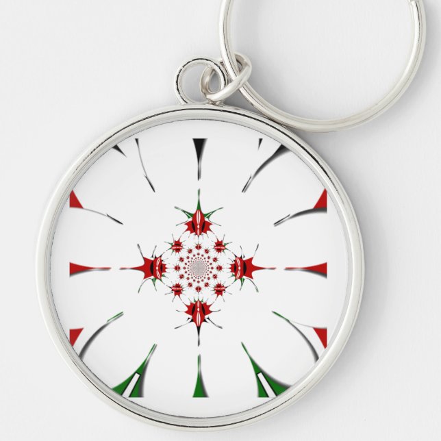 Beautiful Kenya Tapestry: Kenyan Flag Butterfly  Key Ring (Front)