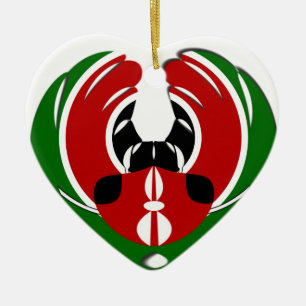 Beautiful Kenya Tapestry: Kenyan Flag Butterfly Mo Ceramic Tree Decoration