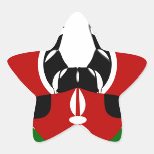 Beautiful Kenya Tapestry: Kenyan Flag Butterfly Mo Star Sticker