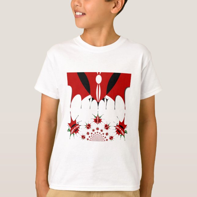 Beautiful Kenya Tapestry: Kenyan Flag Butterfly  T-Shirt (Front)