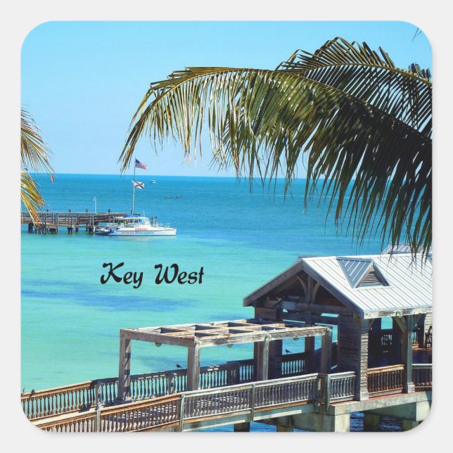 Beautiful Key West, Florida  Square Sticker (Front)