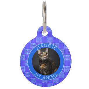 Beautiful Kitten Owner Gift Ethnic Print Pet Tag