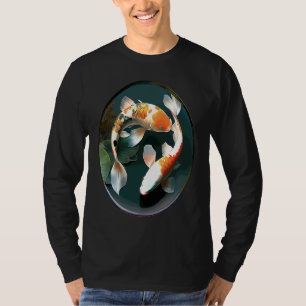 beautiful koi carp in water painting koi fish lens T-Shirt