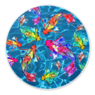 Beautiful Koi Fish Pond Knobs and Pulls