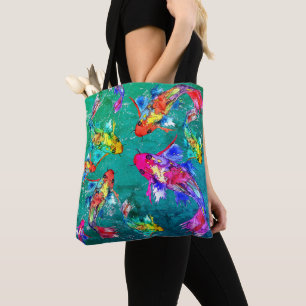 Beautiful Koi Fish Pond Tote Bag