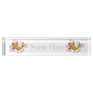 Beautiful Koi Nameplate